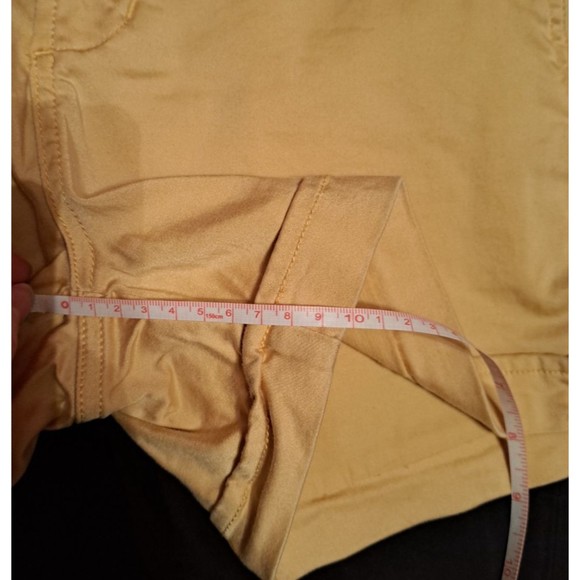 Liverpool Los Angeles Buddy Rolled Trouser Short Pale-Yellow Size 4/27 - Picture 8 of 9